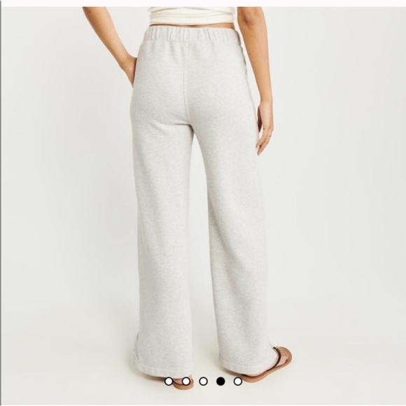 ABERCROMBIE SPLIT HEM WIDE LEG SWEATPANTS MEDIUM - Picture 3 of 9